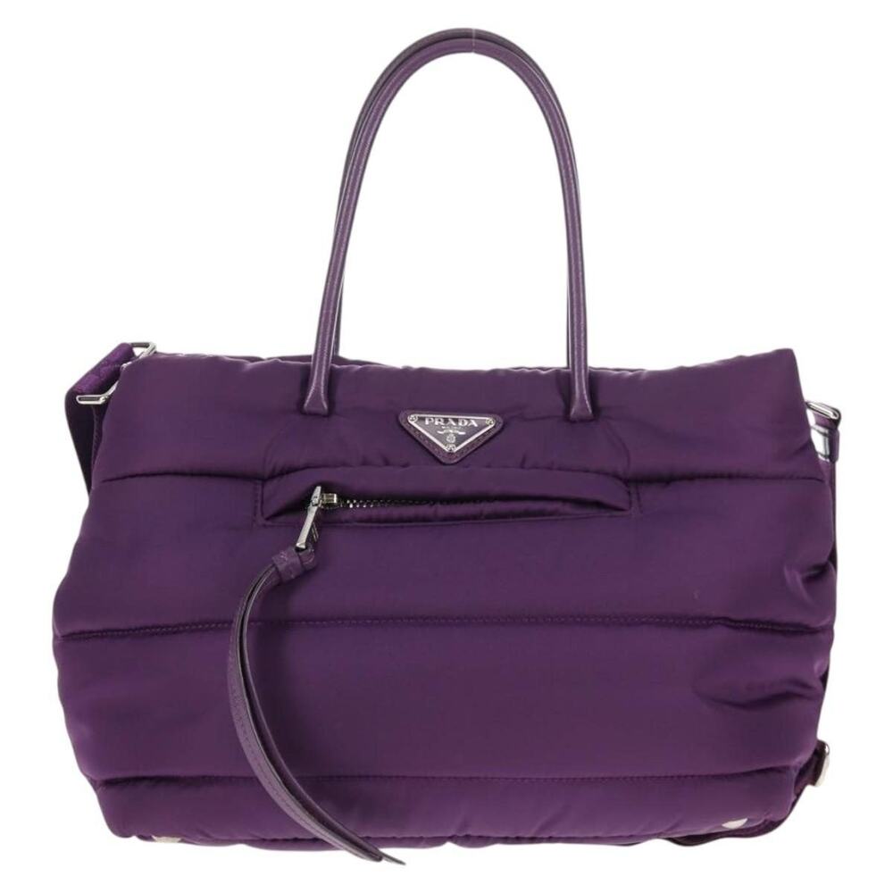 Prada Nylon Handbag Purple